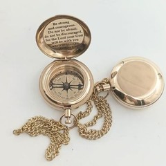 19 Brass Compass – Engraved Religious Gift for Baptism or Confirmation