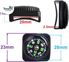 15Pcs Slip-On Wrist Compass Hard Shell Liquid Filled Mini Small Button Compass P