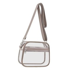 Clear Bag for Stadium Events Clear Sports Fan Handbags Purses with Medium Khaki