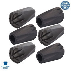 6x Universal Rubber Trekking Pole Tips – Extra Thick, Wear-Resistant for Hiki…