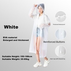 Reusable Thickened EVA Raincoat Waterproof Portable Extra Long Coverage