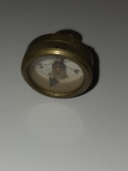 Antique Vintage Brass Marbles Gladestine Muchigan Pin Compass