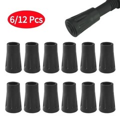 8Pcs Trekking Pole Tips Replacement Protectors Rubber Feet for Hiking Black