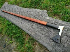 Walking Stick AXE | ROSE Wood Handle, Carbon Steel | Best Gift For Grand Parents