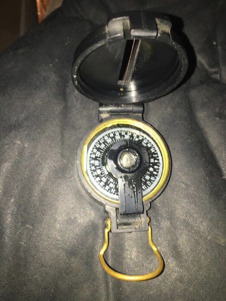 Vintage Precise Pathfinder Engineer Lensatic Compass Taiwan