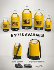 Waterproof Dry Bag with Phone Pouch – 5L/10L//30L/40L 20L Lemon Yellow