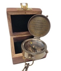 PERSONALIZED COMPASS, Nautical Compass, Engraved Compass, Pouch or Box option