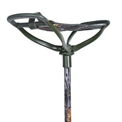 Camou Outdoor Walking Stick with Adjustable Seat Shooting Stick Hunting Stool