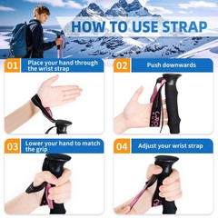 Lightweight Collapsible Kids Hiking Poles – Retractable Kids Hiking Stick,