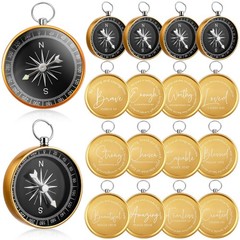 Relaxweex 36 Pcs Father’s Day Christian Gifts Bulk, Engraved Bible Gold