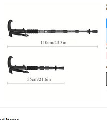Lightweight Trekking Pole Walking Hiking Sticks Anti-Shock Adjustable Alpenstock