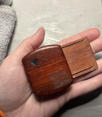 Handcrafted Hardwood Pocket Compass – Sun and Moon – Celestial Padauk Wood