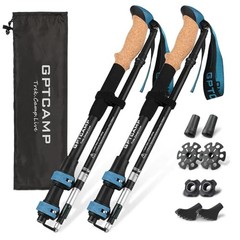 GPTCAMP Walking Sticks,Trekking Poles Collapsible Hiking -Blue