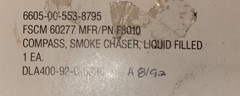 SMOKE CHASER COMPASS US MILITARY COMPASS NO LANYARD NEW IN BOX DATED 1992