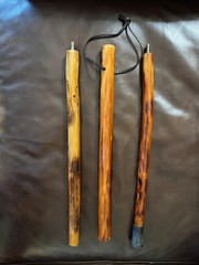 48″ Collapsible Wood Hiking Stick 3-Piece Detachable Walking Staff Travel Pouch