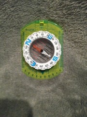 Brunton USA Lime Green Plastic Baseplate Compass