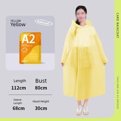Thick Waterproof Disposable Raincoat Lightweight Travel Rainwear Adult Size