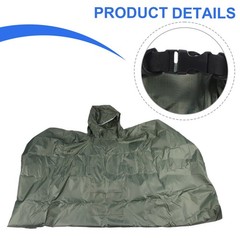 Portable Three in One Adult Raincoat with Hood Waterproof Polyester Fabric