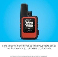 Garmin inReach Mini 2 Compact GPS Satellite Communicator 0260200, Flame Red -NEW