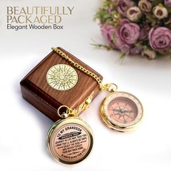 Gift for Grandson Brass Compass Engraved Quote | Memory Present to My Grandso…