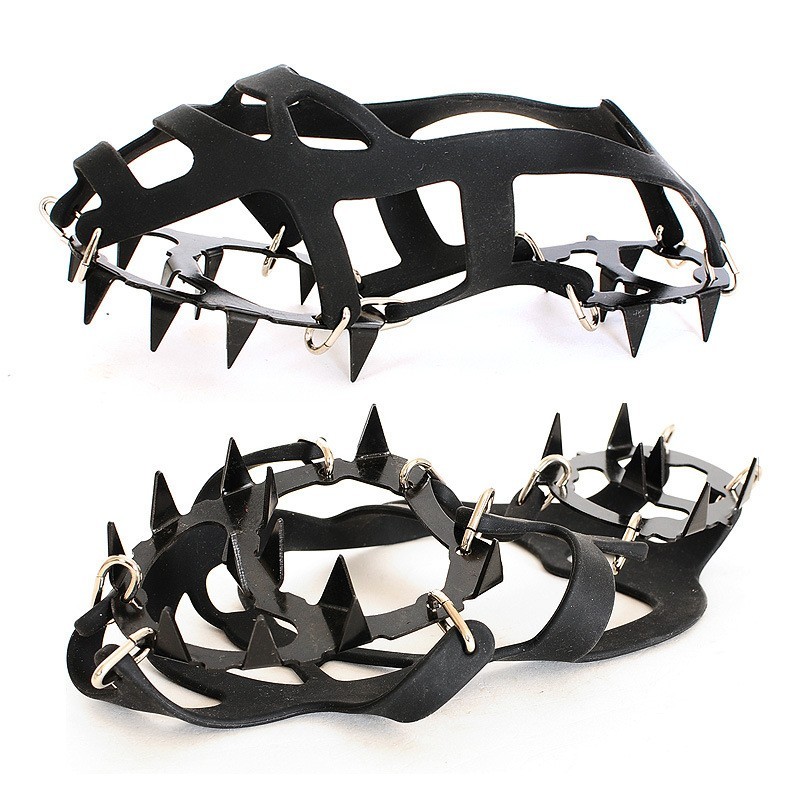 Steel 18 Teeth Ice Spikes For Shoes Hiking Climbing Anti Slip Snow Traction