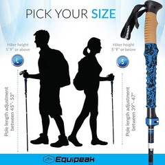 7075 Aluminum Hiking Poles Lightweight Adjustable – Collapsible 2 Pack