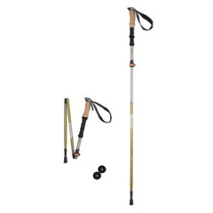 Ozark Trail Aluminum Quick Lock Folding Trekking Poles Cork Grip 2 Pack