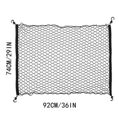 Utility Cart Net 92x74cm Elastic Nylon Mesh with 4 Hooks for Camping Garden