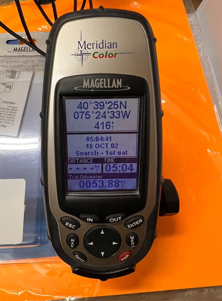 Magellan GPS Color Handheld Unit Outdoor Hiking Receiver w 12V Adater Manual