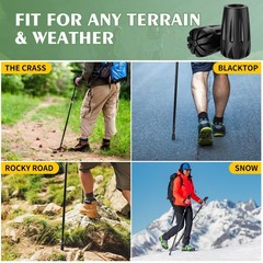 Durable Replacement Rubber Tips Trekking Poles AntiSlip 11mm Caps 6 PCS Part