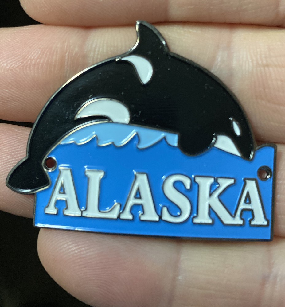 Alaska Whale Hiking Staff Stick Medallion NEW