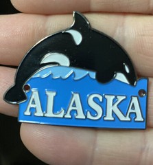 Alaska Whale Hiking Staff Stick Medallion NEW