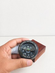 Personalized Engraved Compass Gift for Her Birthday in Wooden Box Keepsake
