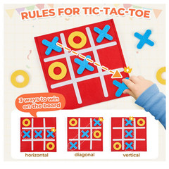 10pcs Felt For Tic For Tac Toe Game Set for Parent Child Interactive Play
