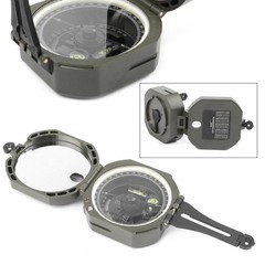 Pocket Transit Army Geology Compass for Outdoor Hiking Camping Survival Marching