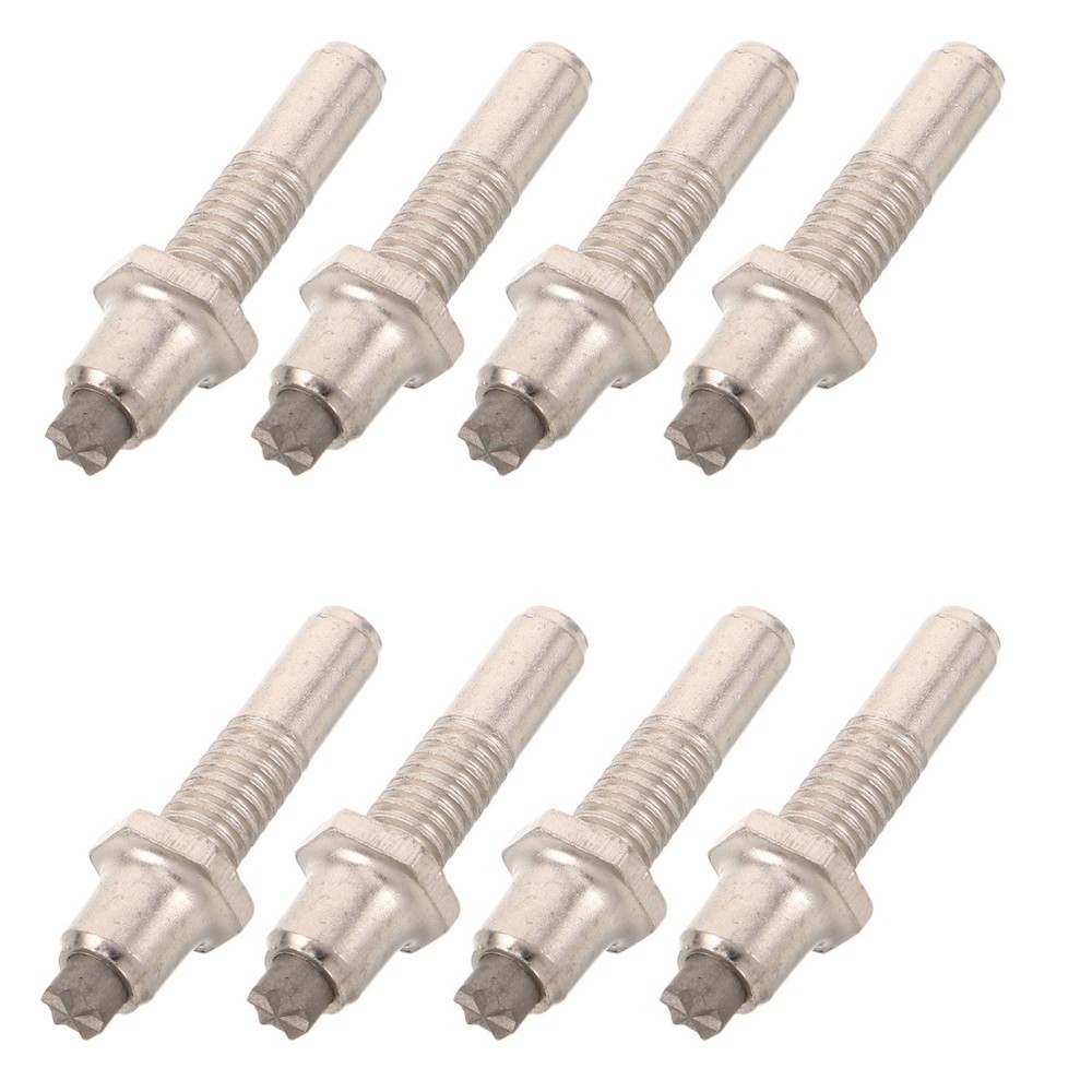 8Pcs Durable Tungsten Steel Trekking Pole Tips for Alpenstock Hiking Silver