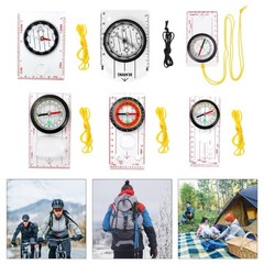 Orienteering Compasses with Ruler, Magnifiers, Reading, Camping Field Compasses