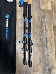 Pike Trail Carbon Fiber Hiking Trekking Poles Cork Grip 2 Poles Midnight Blue