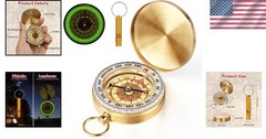 Durable Metal Navigation Compass with Luminous Function – Perfect for Survival
