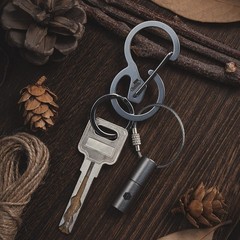 KeyUnity KS01 Carabiner Keychain Clip, 420 Stainless Steel Key Holder Organiz…