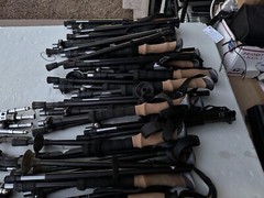 Outdoor Products foldable Trekking Walking Hiking Poles Sticks. Pairs only.