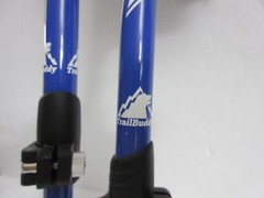 Trail Buddy Ultra Strong Aluminum Cork Trekking Poles BLUE Lightweight New + Bag