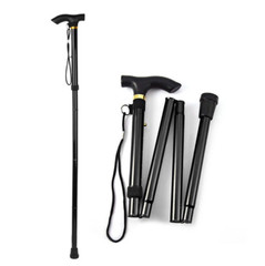 Walking Sticks Poles Adjustable Aluminum Alloy Metal Folding Cane Non Slip