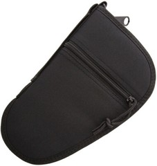Zip Up 9.5″ Pistol Case Black Cordura Construction + Soft Lining gun ac184
