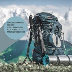 Lightweight Adjustable Aluminum Trekking Poles – Comfort and Durability (2 Pack)