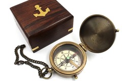 Handmade Engraved Brass Compass with Thoreau’s Go Confidently Quote | Inspira…