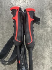 Komperdell Booster Speed Carbon Trekking Pole Pair – Black And Red – 130cm (NOS)