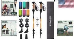 Retractable Trekking Poles with Grip and Accessories – Perfect Hiking Gear