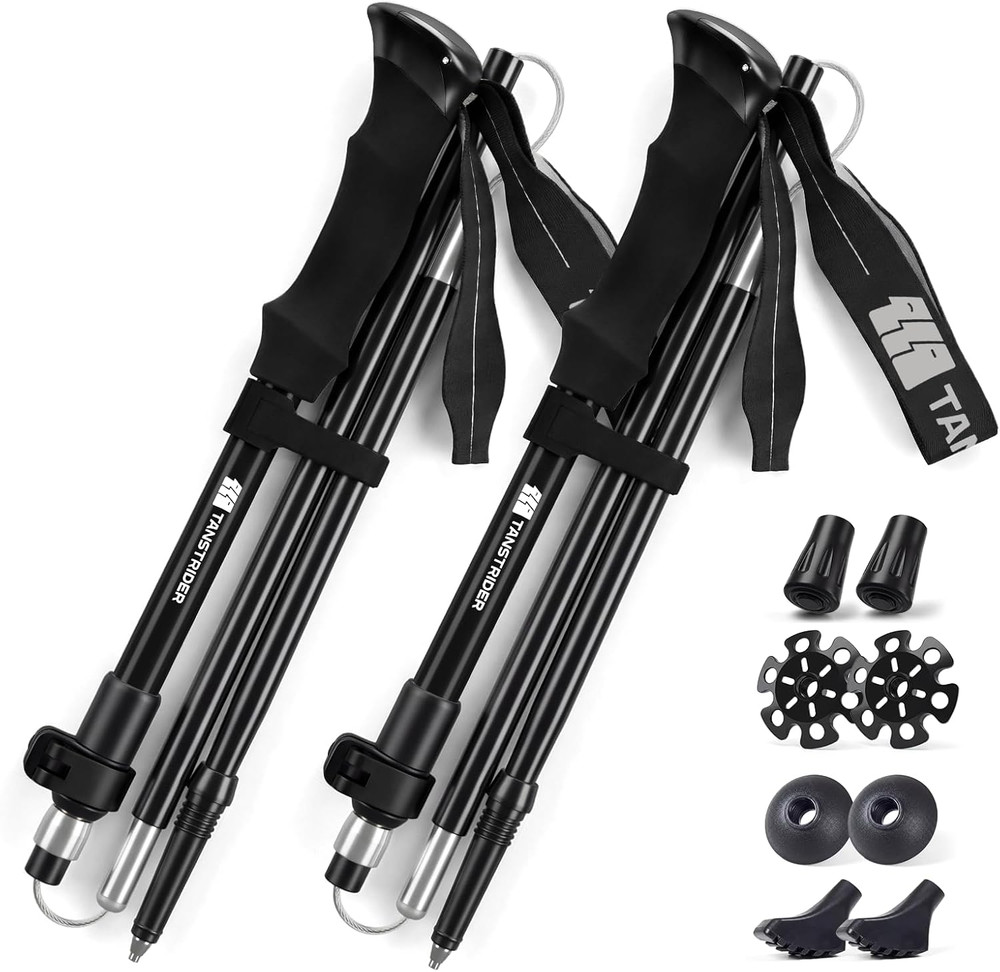 Trekking Poles for Hiking – Collapsible Lightweight 7075 Aluminum Hiking Sticks,