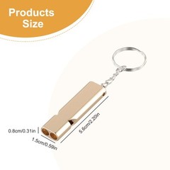 Portable Aluminum Survival Whistle with Keychain for Outdoor Activities